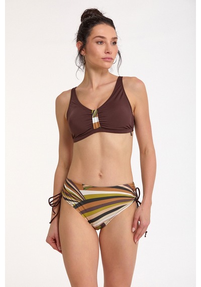 Argento Kadın Kahve Desenli Sabit Kaplı Ayarlanabilir Askılı Yüksek Bel Yanı Ayarlanabilir Bikini Takımı Kahve Desenli Argento Kadın Kahve Desenli Sabit Kaplı Ayarlanabilir Askılı Yüksek Bel Yanı Ayarlanabilir Bikini Takımı Kahve Desenli