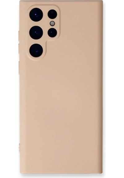 Samsung Galaxy Uyumlu, S24 Ultra Kılıf Nano İçi Kadife Silikon - Pudra