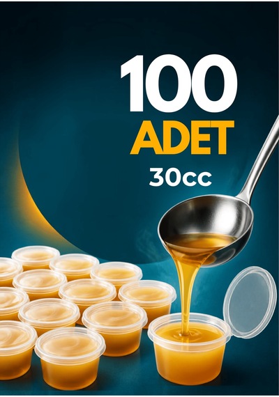 100 Adet 30 Ml Sızdırmaz Mini Saklama Kabı Sosluk Buzluk Kabı Mıt1362 Şeffaf