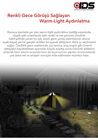 Sesli - 4 Kameralı Fullhd Gece Renkli Ve Işıklı Güvenlik Kamerası - Kamera Seti 500gb Disk