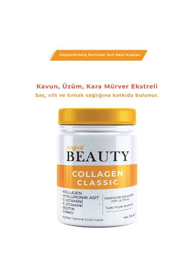 Argivit Beauty Collagen Classic Takviye Edici Gıda 325 G