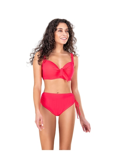Endeep Kadın Fiyonk Detaylı Pembe Büyük Beden Bikini Takımı Pembe