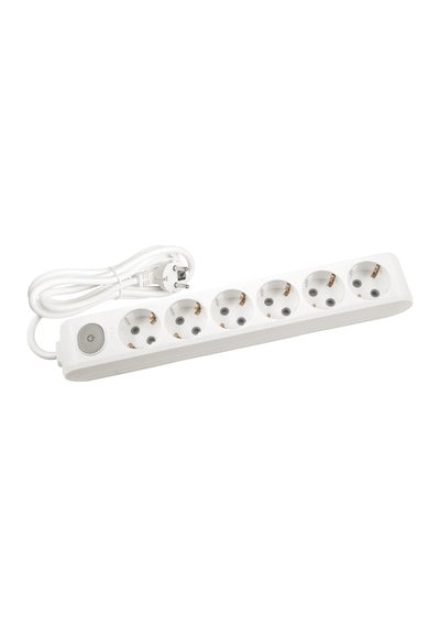 Viko Multi-let 6'lı Anahtarlı Topraklı Çocuk Korumalı  Grup Priz 5 Metre Beyaz - 90117605