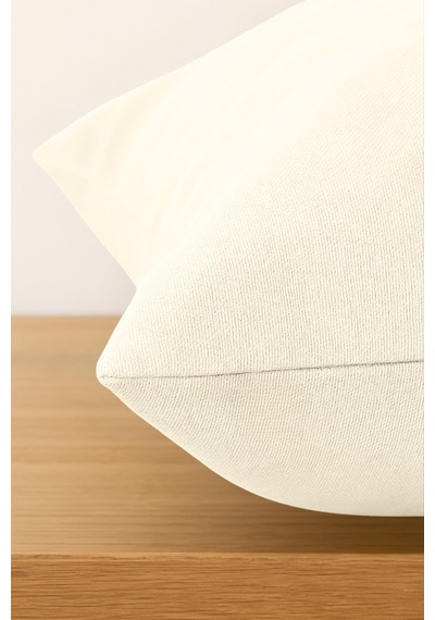 Luna Serisi Kadife Dokulu Kırlent Kılıfı 30 X 50 Cm - Krem