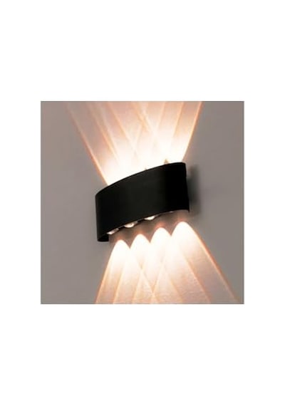 Ct-8013 Kapri Modern Dış Mekan Led Aplik Amber 10 Parça Siyah