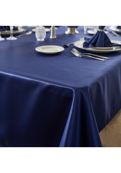 Fınezaa1602 - 8690000083442 - Kristal Monoray Kumaş İndigo Sofra Takımı 8 Kişilik 160x220 Cm 17prç. - 1602 Çok Renkli