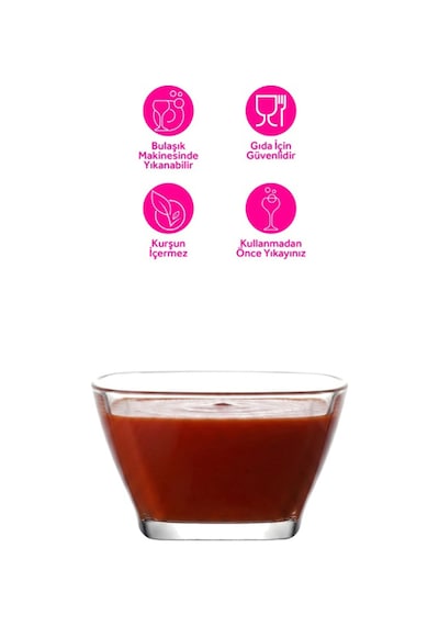 Lav Defne Cam Çorba Kasesi 2'li Küçük Boy 315 ml (Salata/Tatlı/Kahvaltı Kasesi)