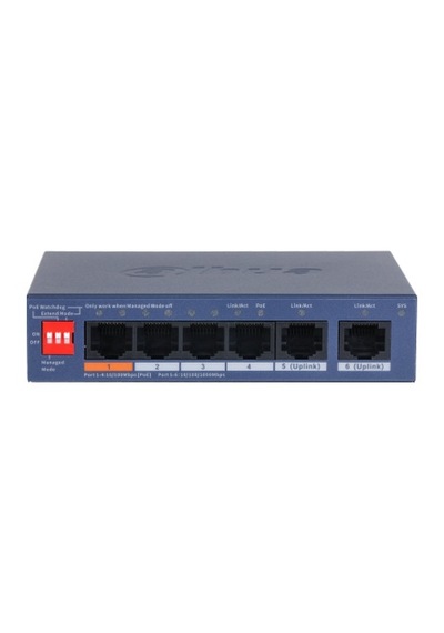 Dahua Cs4006-4et2gt-60 4xfe-2xge Megabit Yönetilebilir 60w Poe Switch