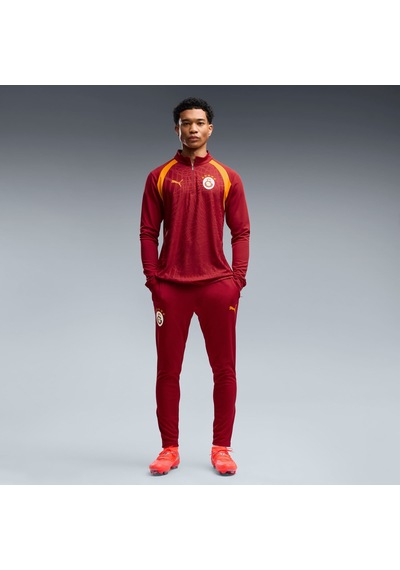 Puma Galatasaray Erkek Fermuarlı Dar Kesim Antrenman Üstü 786808 01 Kırmızı