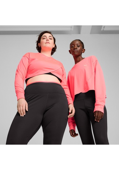 Puma Cloudspun Crossover Crew Kadın Somon Rengi Sweatshirt525879 Pembe