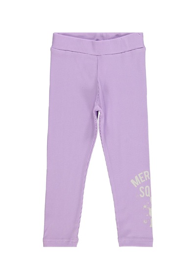 Civil Girls Mermaid Baskılı 2 -5 Yaş Tayt  - Lila 41L87298126S1