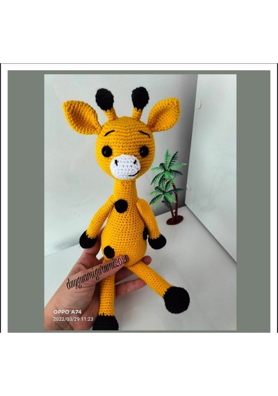 Amigurumi Zürafa Uyku Arkadaşı Oyuncak Hayvan