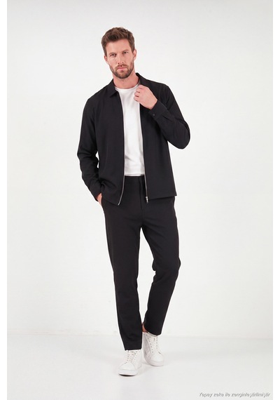 Buratti Regular Fit Belden Bağlamalı Düz Paça Pantolon Erkek Pantolon Cf26w6111111 Siyah