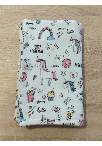 120 X 120 Pazen Örtü Battaniye Unicorn Çok Renkli