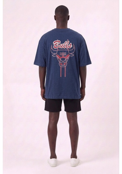 Lixa Chicago Lacivert Oversize Erkek T-shirt 142697 Siyah