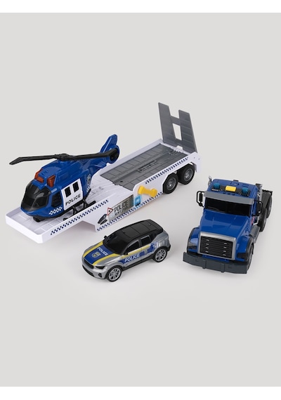Let's Be Child Drive Sesli Ve Işıklı Büyük Polis Tırı - Standart Çok Renkli