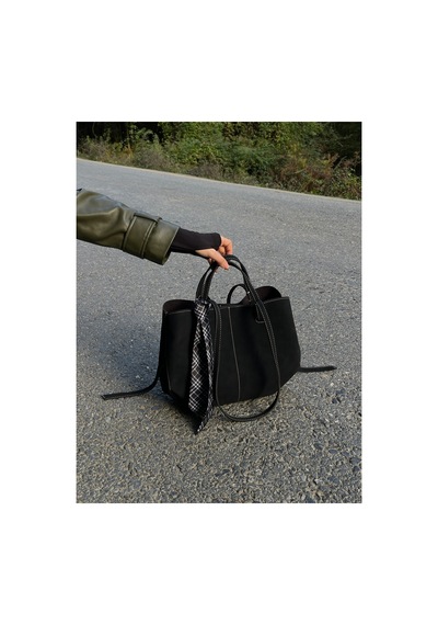 Na Nura Collection Süet Siyah Polen El Ve Omuz Çantası Siyah - 787185029 Siyah