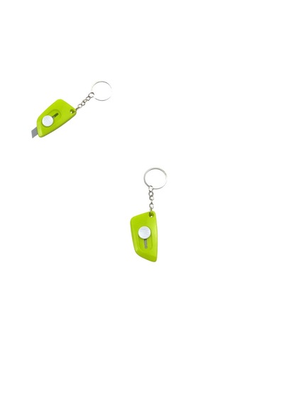 Açık Yeşil Minik Maket Bıçağı Anahtarlık 1 Adet Ebat: 5,5 Cm X 2,9 Cm, Bıçak Boyut: 0,9 Cm X 0,9 Cm