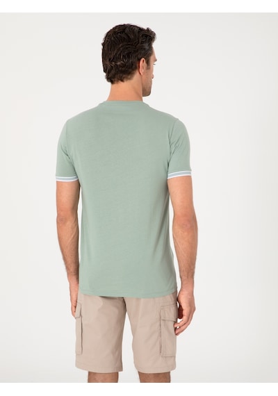 Mint Regular Fit %100 Pamuk Bisiklet Yaka T-shirt