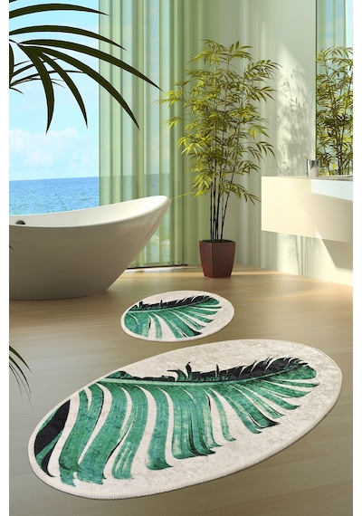 Floret Djt 2 Lı Set Banyo Halısı Çok Renkli