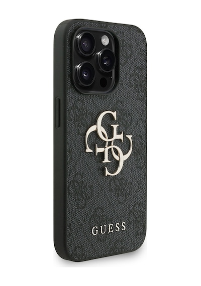 Apple Uyumlu iPhone 13 Pro Max Kılıf Guess Lisanslı Bilek Askı İpli Metal 4g Ve Yazı Logolu Kapak Siyah