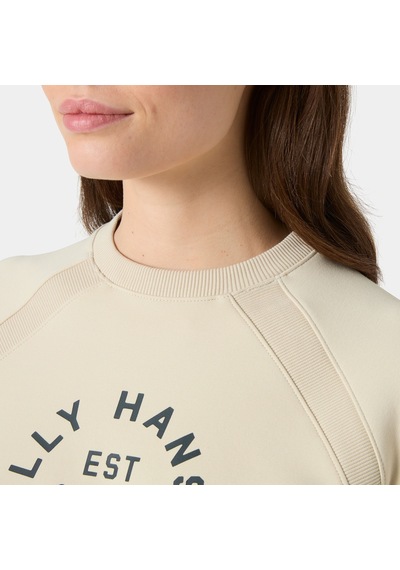 Helly Hansen W Caprı Graphıc Sweat Shırt Krem