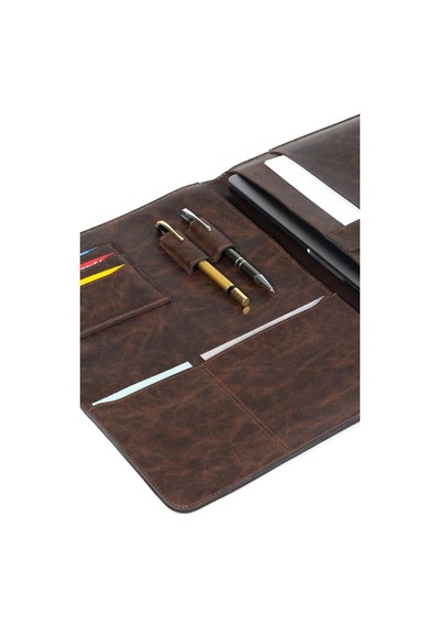 Macbook Uyumlu Air Pro 13.3 -14 İnç Organizer Evrak & Laptop Ve Tablet Çantası Crazy Kahve