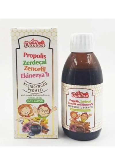 Arı Damlası Çocuk Propolis Zerdeçal ve Zencefil Ekinezyalı Keçiboynuzu Pekmezi 250 ML