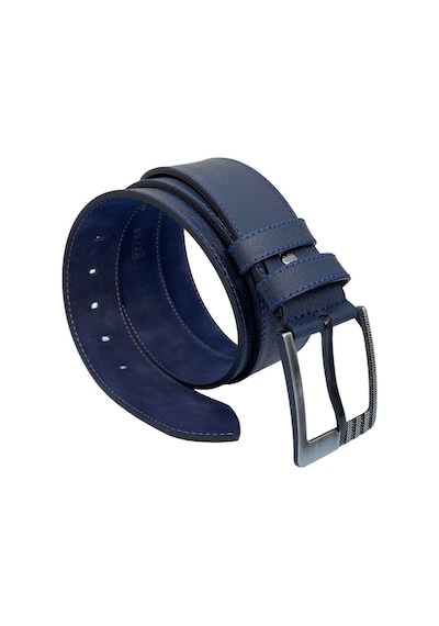 Süzer Deri Spor Suni Deri Mavi Dikişli Erkek Kemer - Lacivert 4.5 CM Lacivert