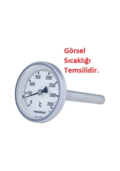 63 MM 400c Derece 10 Cm Arkadan Çıkış Fırın. Kazan Termometresi Pakkens