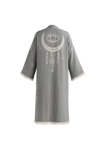 Brandsmiths Grey Crescent Eye Kimono Sarı