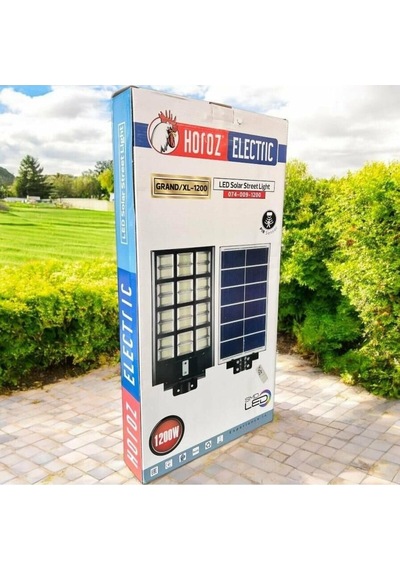 074-009-1200 Grand-1200 6400k Beyaz Işık Solar Sokak Lambası Kumandalı