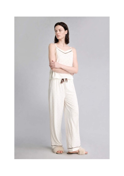 Defacto Regular Fıt Askılı 2li Softshell Ecru Pijama Takımı H4245ax26auer77 Ekru-er77