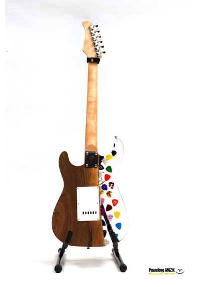 Elektro Gitar Custom Epoksi & Yıllanmış Ağaç Kişiye Özel Nordic Grey