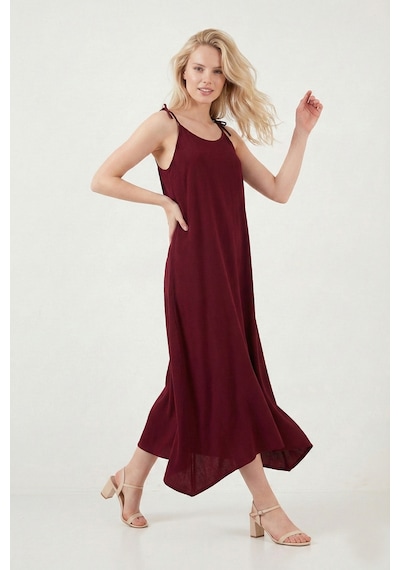 Lela Bayan Elbise 5865732 Bordo Bordo