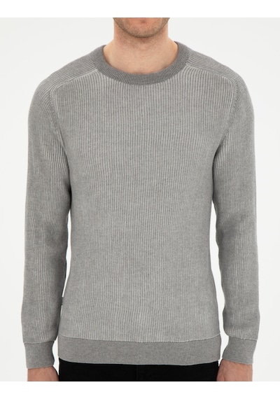 Pierre Cardin Erkek Açık Gri Melanj Kazak /triko 50297117-vr091 Açık Gri Melanj