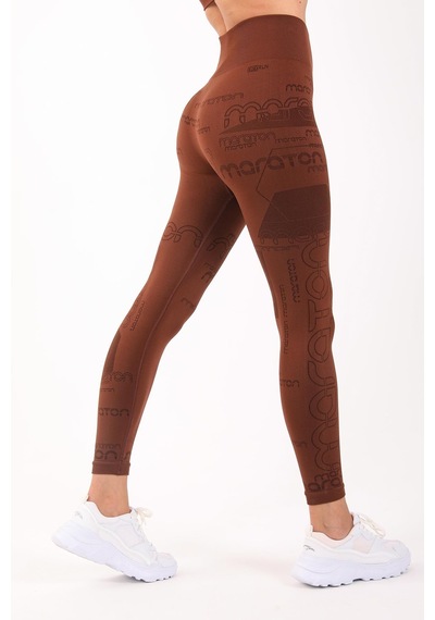 Maraton Active Slimfit Kadın Koşu Sepya Tayt 812092-sepya