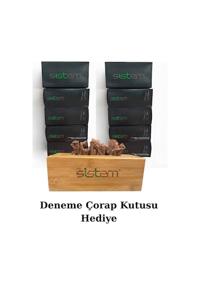 Sistem 10 Tane Deneme Çorabı Ahşap Deneme Kutusu Hediye.-renksiz Ten Rengi