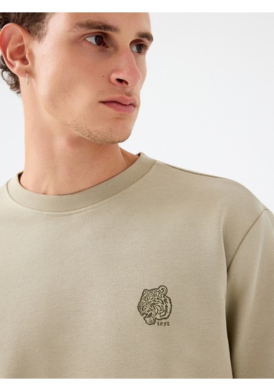 Regular Fit Erkek Sweatshirt Yeşil