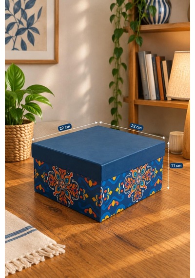 Kolix Hediyelik 3 'lü Dekoratif Kutu Etnik Model Premium Paketleme Kutusu