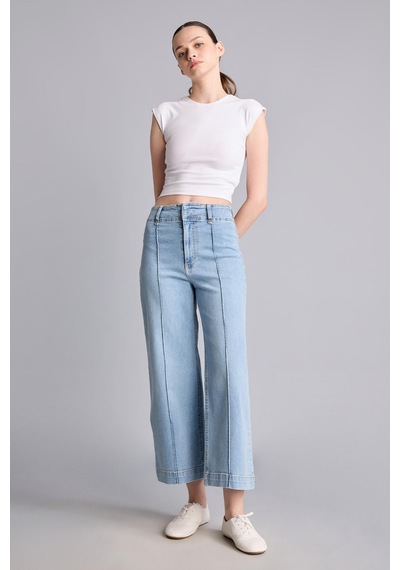 Defacto Culotte Yüksek Bel Pantolon I1913ax26aunm85 İndigo-nm85