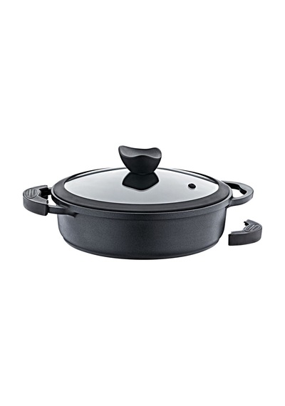 Olika PK2604 Palladium Siyah Kısa Tencere 26 CM