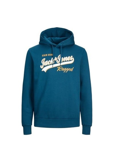 Jack & Jones Jjelogo Sweat Hood 2 Col 23/24 Noos Blue-blue Mavi