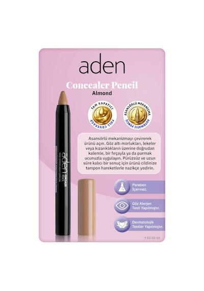 Aden Concealer Pencil - Kapatıcı Kalem 03 Almond Badem 0