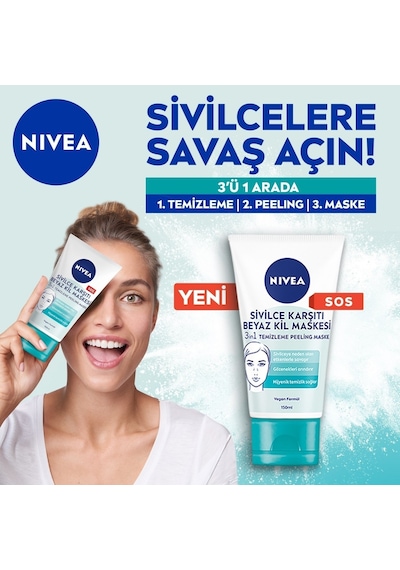 Nivea Beyaz Kil Maskesi 2 x 150 ML