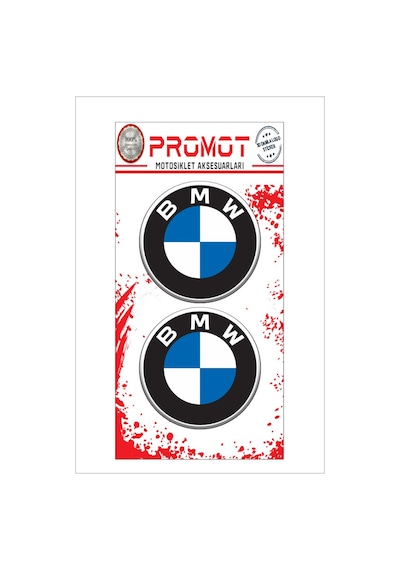 Damla Logo Sticker Bmw Logo Kabartmalı 5x5cm 05 Nötr