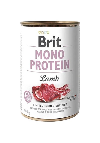 Brit Mono Protein Kuzu Etli Hassas Yetişkin Köpek Konservesi 400 Gr 110-20003.01
