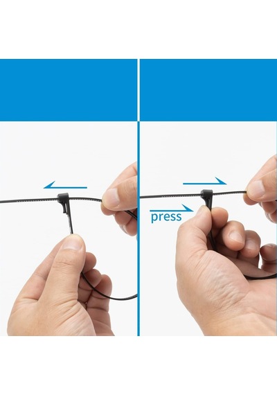 Tekrar Kullanımlık Kablo Bağı 7.5x370 Beyaz 100 Adet