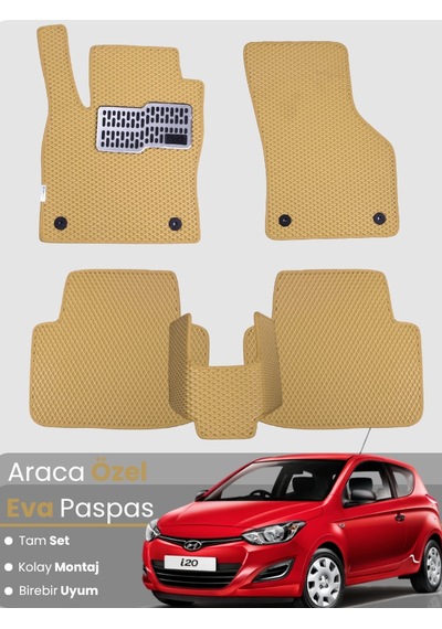 Hyundai İ20 2008-2014 Uyumlu Eva Paspas Tam Set Araca Özel,kolay Montaj,su Geçirmez 639