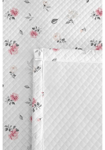 Çiçekli Beyaz Modern Pike Takımı - Pembe Gri Minimal Tek Kişilik Kapitone Yatak Örtüsü 160x220 Cm Günbatımı İpek Kırıntısı Çiçekli Beyaz Modern Pike Takımı - Pembe Gri Minimal Tek Kişilik Kapitone Yatak Örtüsü 160x220 Cm Günbatımı İpek Kırıntısı